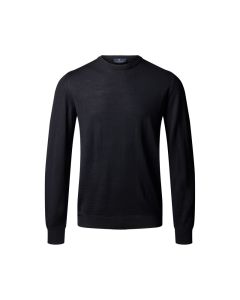 Merino/akryl genser C55 rund hals slim fit - Herre